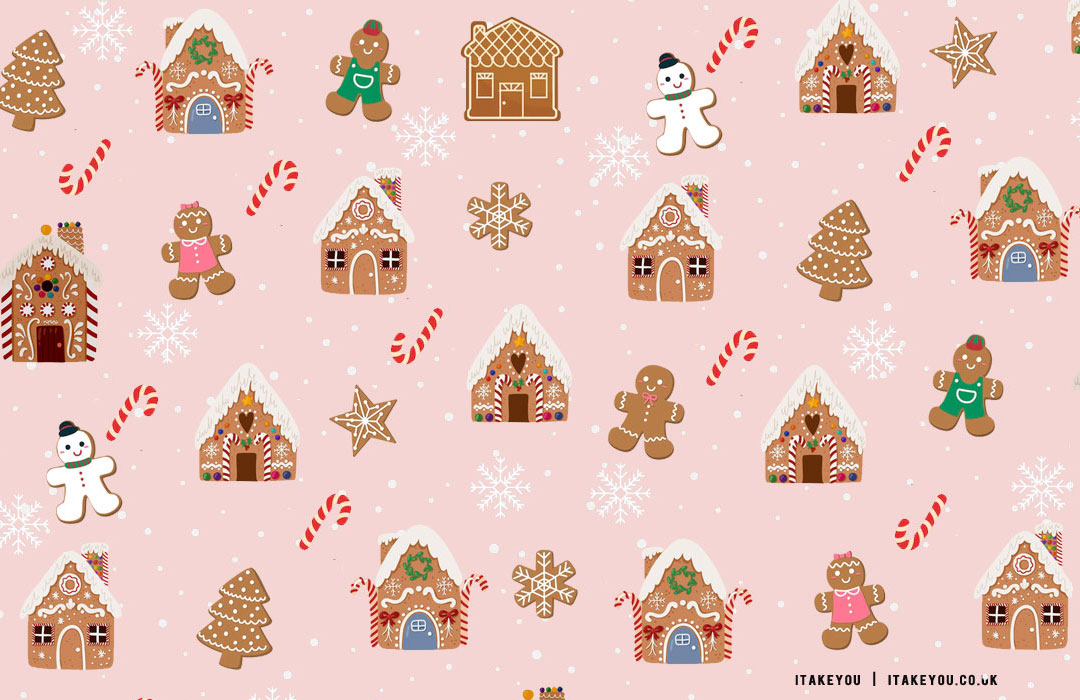 30 Preppy Christmas Wallpapers : Gingerbread Village Christmas Desktop Wallpaper