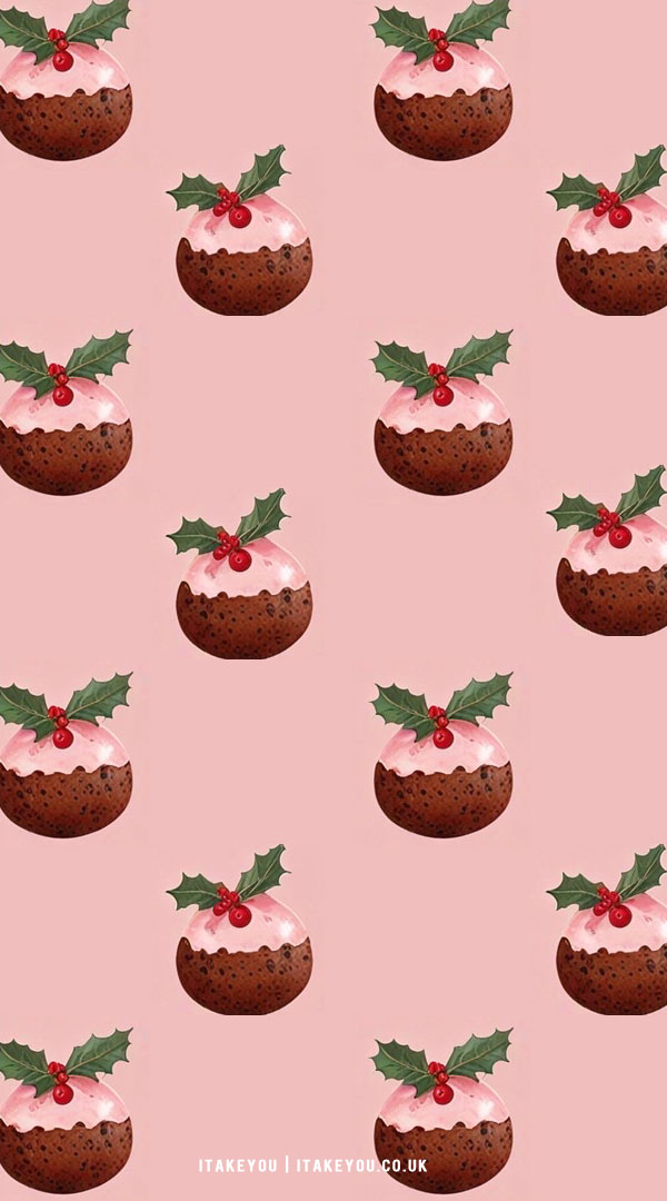 Christmas Pudding iPhone Wallpaper, Christmas Wallpaper for Phone, Preppy Christmas wallpaper iphone, preppy christmas wallpaper, laptop, Pinterest Preppy Christmas Wallpaper, Cute preppy christmas wallpaper, Preppy christmas wallpaper for phone, Preppy christmas wallpaper free