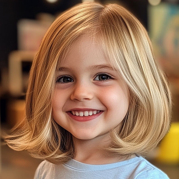 5 Years Girl Haircut Medium Length Straight Hair Bob Hairstyle