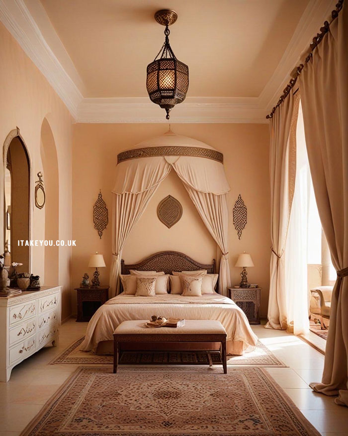 20 Stylish Bedroom Colour Combination Ideas : Beige, Gold, and Warm Neutrals