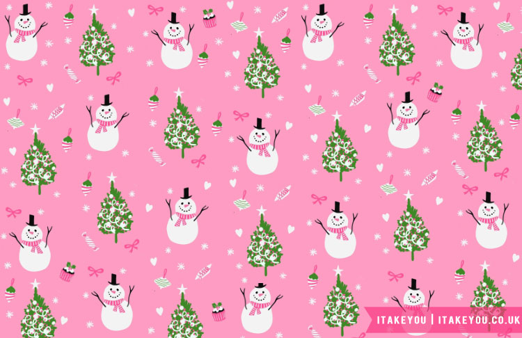 Festive Christmas Wallpapers to Brighten Your Screen : Snowman & Christmas Tree