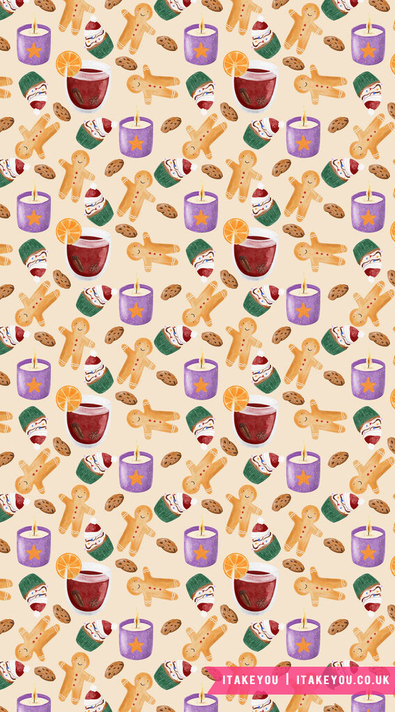 Festive Christmas Wallpapers to Brighten Your Screen : Festive Treats & Candles Wallpaper