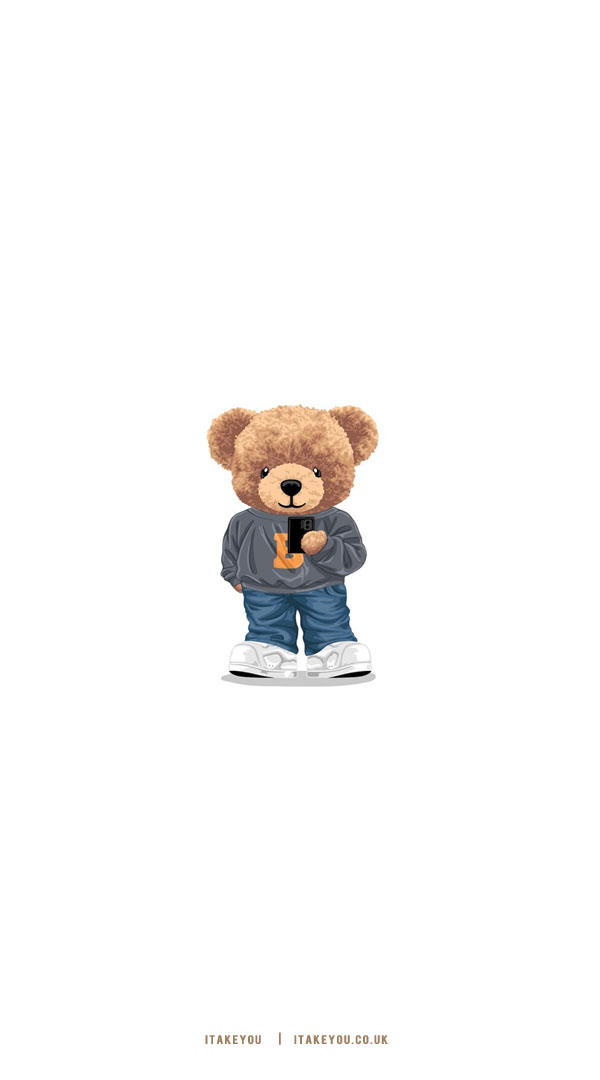 30+ January Wallpaper Ideas : Cool & Casual Teddy Selfie