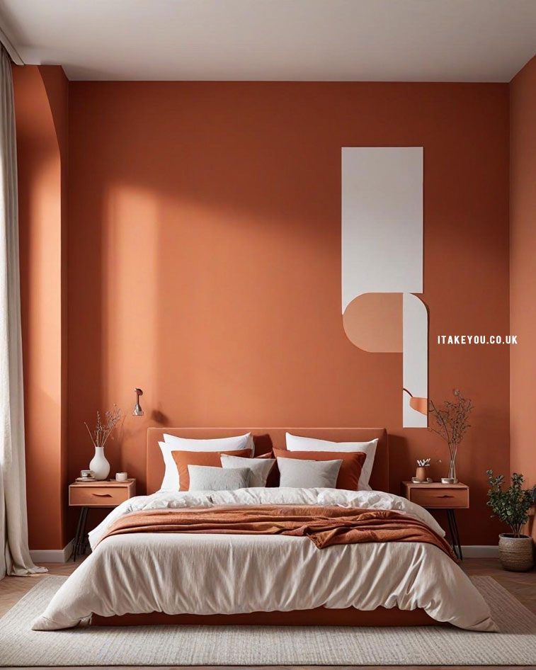 17 Terracotta Bedroom Colour Schemes : Minimalist Terracotta Bedroom