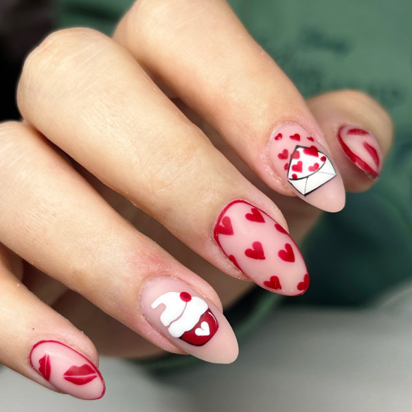 Love Letter Nails, Chic and Flirty Valentine's Day Nail Art Ideas, Valentine nails