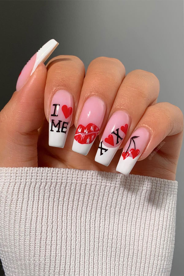 27 Chic French Tip Valentine’s Day Nail Designs for a Romantic Touch