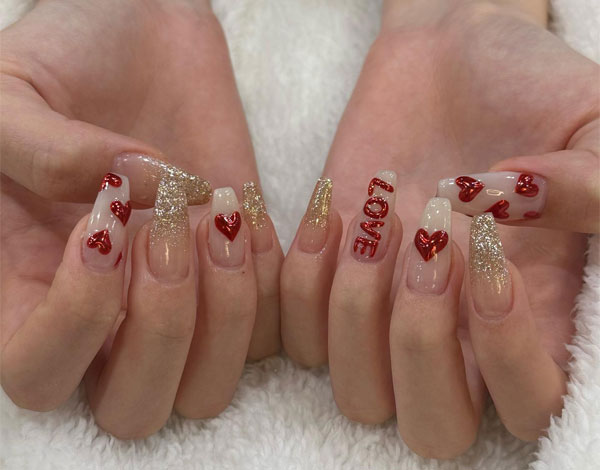 Eye-Catching Valentine's Day Nails, Pretty Valentine's Day Nails That Scream Romance, Valentine nails, Valentine's day nails