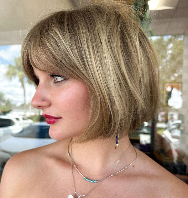 27 French Hairstyles for a Chic Makeover: Soft Blonde French Bob